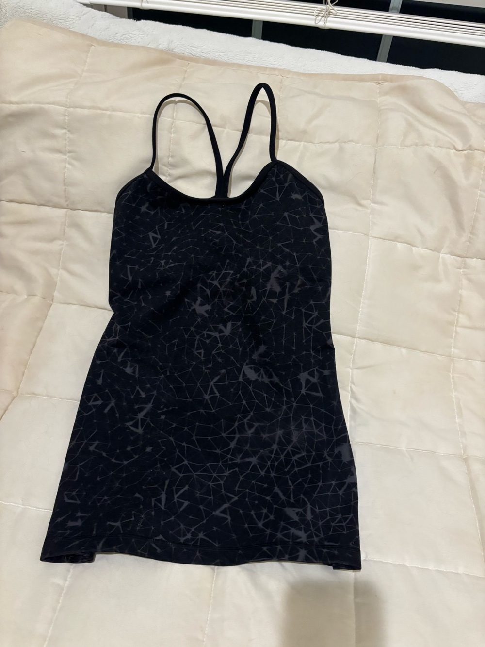 Lululemon black/grey tank great for your, meditation, workout, or just relaxing.